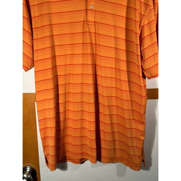 PGA Tour Orange Striped Polo Golf Athletic Shirt XXL - Picture 3 of 8